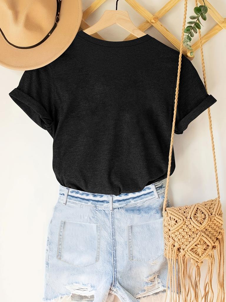 Návrat Vampurr Kočičí potisk Dámské tričko s krátkým rukávem a kulatým výstřihem Ležérní top s krátkým rukávem na léto Dámské oblečení