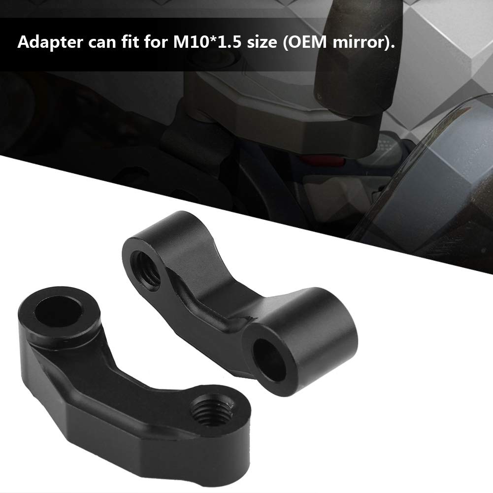 Mirror Riser Adapter, Motorcycle Mirror Mount Riser Extender Adapter, Motorcycle Mirror Riser Extension Bracket