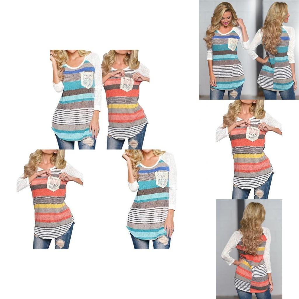 Womens Casual Cotton T Shirt Loose Fit Fashion Shirt Long Sleeve Top For Daily Wear