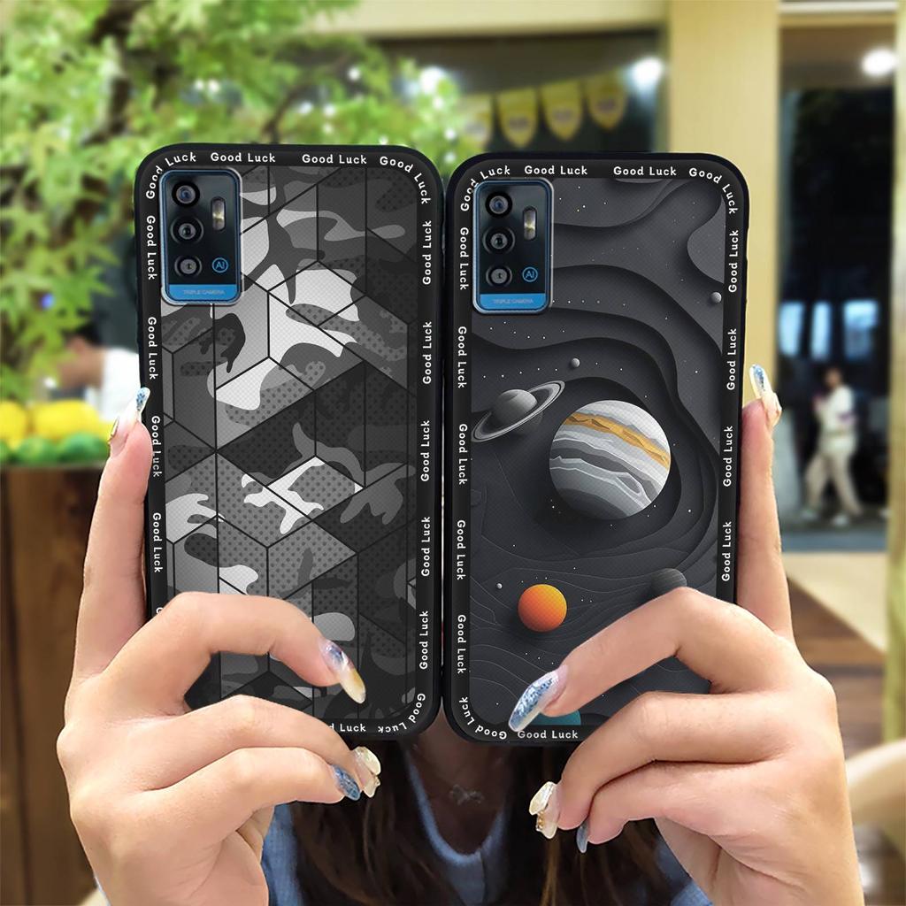 Fashion Design Dirt-resistant Phone Case For ZTE Blade A71 Cartoon Full Wrap Anti-knock Soft Case Shockproof Cover Cute
