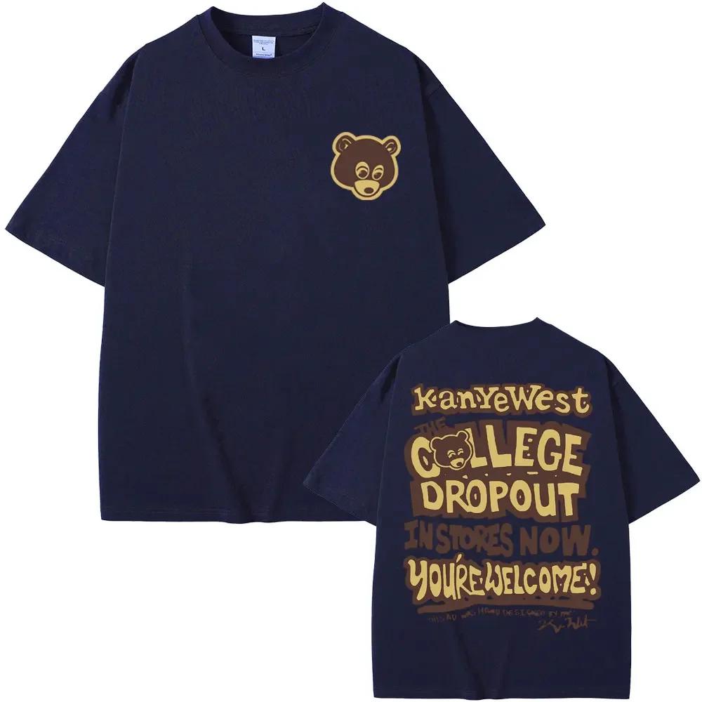 Best Famous Kanye West The College Dropout Graphics Tshirt Men Women's Hip Hop Rap Vintage T-shirts Male Casual Oversize T Shirt