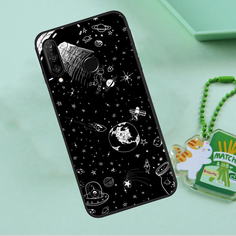 Aesthetic Space Stars Planet For Huawei Nova 12i 12s 7i 8i 11i 9 10 SE Y90 Y60 Y70 Y72 Y61 Y91 P30 P40 Lite P60 Pro Case