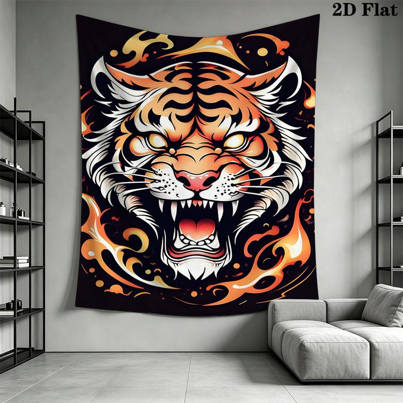 Tiger Pattern Home Decor Tapestry, Wall Hanging, Decorative RV Wall Cloth.MGT0918290