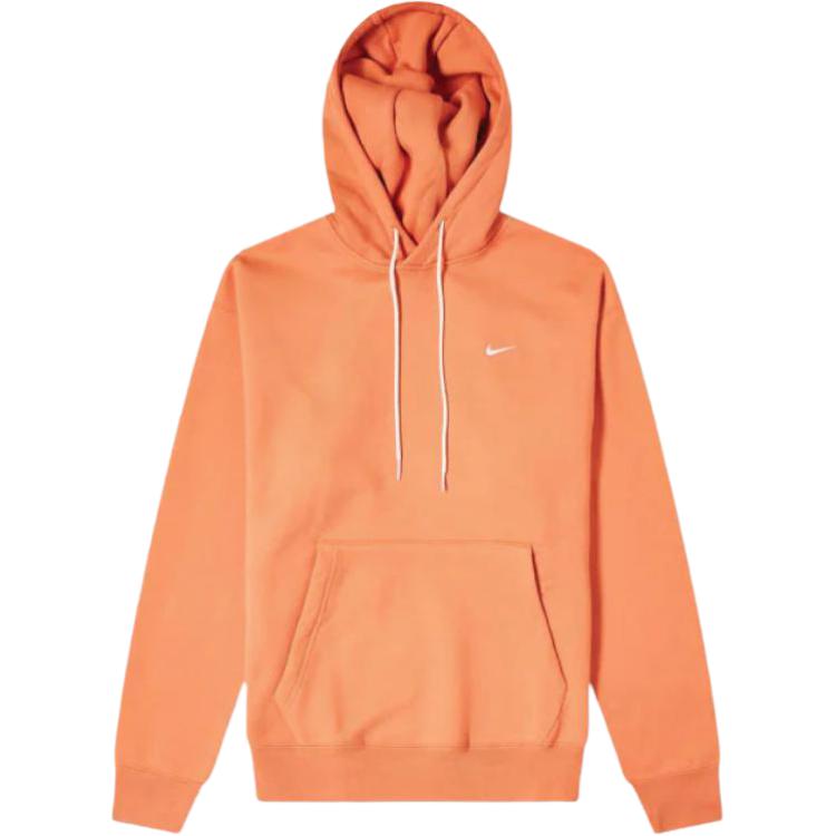 Nike Solid Color Drawstring Hooded Long Sleeve Sweatshirt Men Tops Orange CV0552-863