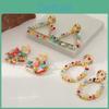 Geometric Trendy Dangle Earrings For Women Alloy Triangle And Oval Statement Jewelry
