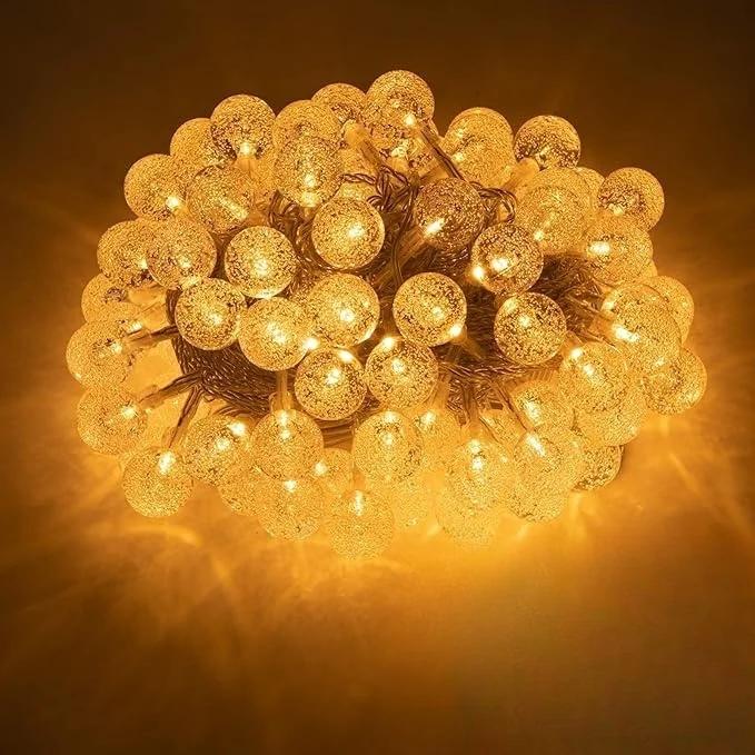 Led Crystal Globe Lights USB/Battery Operated Led Ball String Lights Waterproof Festoon Fairy Light for Garden Christmas Decor