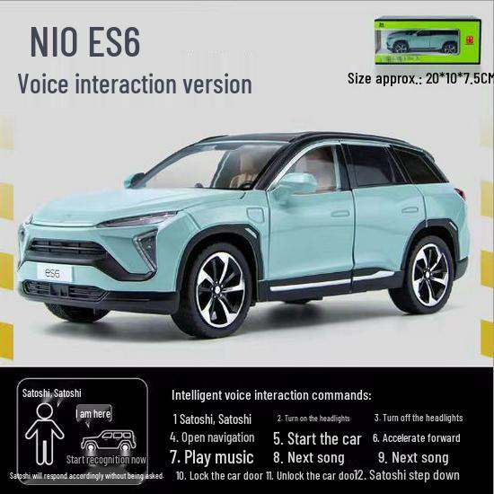 

1:24 Модель автомобиля из сплава NIO ES6 с голосовым управлением - Идеальный подарок для мальчиков