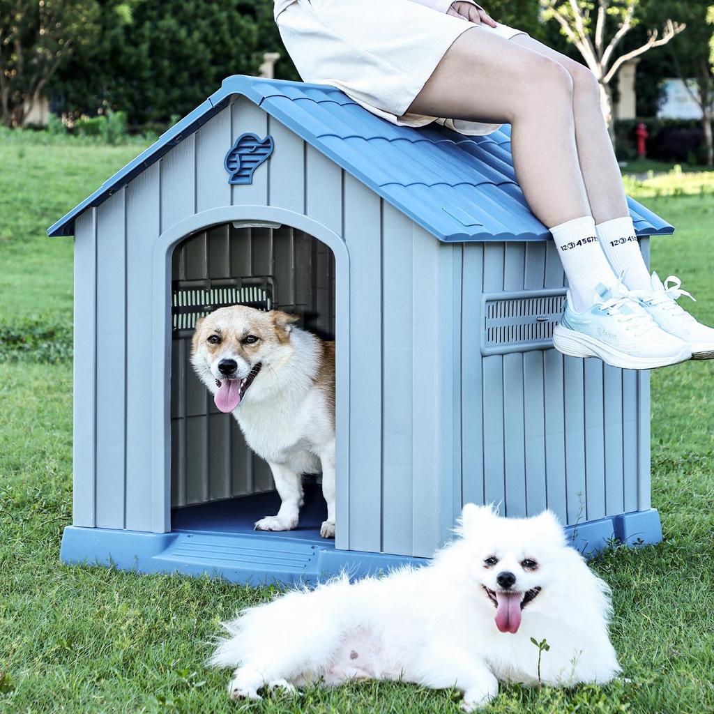 Large Rainproof Outdoor Dog Villa - Four Seasons Universal, Sturdy, Removable, and Washable.