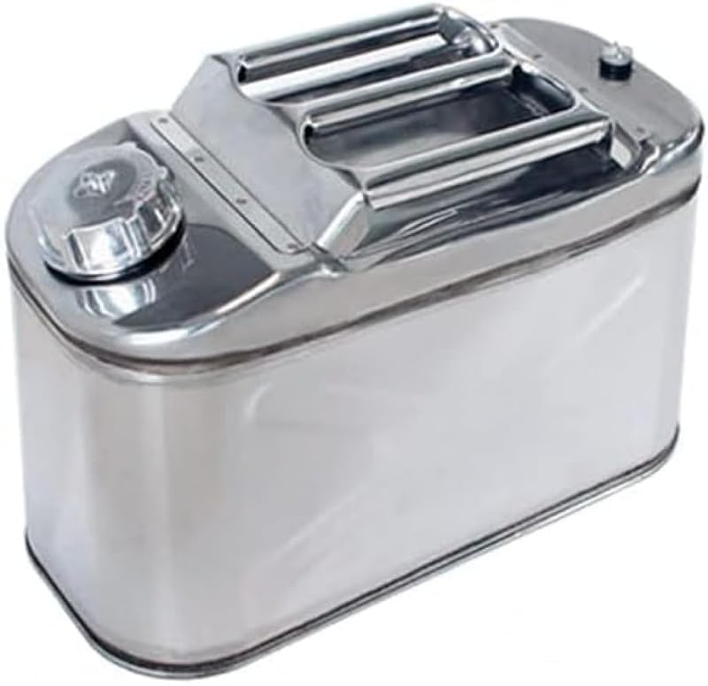 AZIEBAY Emergency Carry , Light Gasoline with Nozzle, Stainless Steel Sheet Thick, Commercial and Storage