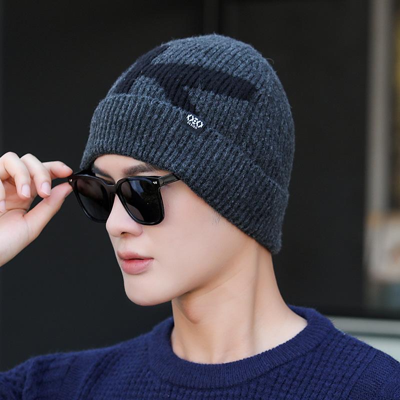 Winter Tide Brand New Pullover Wool Hat Men and Women Warm Outdoor Velvet Ear Protection Cold Knitted Cold Hat