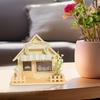 Led Night Light For Kids Nightstand LED Night Lamp Wooden Cottage Shape Doll House Model Night Light Bedroom Table Lamp For Desk
