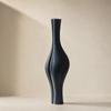 Modern Ceramic Vase with Silver Accent Versatile for Tabletop