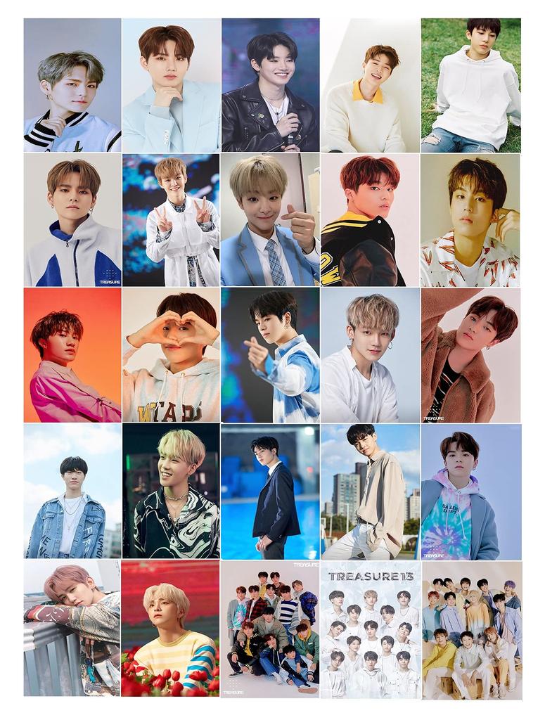 Treasure Stickers - 25 Pieces Vinyl Decal K-Pop Photocards Set