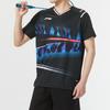 Li-Ning Color Block V-Neck Training Breathable Sports Short Sleeve T-Shirt Unisex Tops Black AAYU131-1