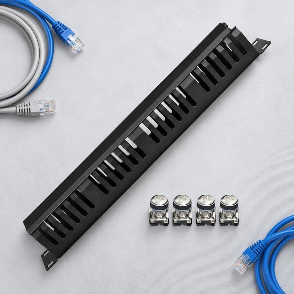 Cable Management Rack with Mounting Screws and Cage Nuts EIA/ECA310E Compliant ColdRolled Steel