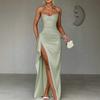 2026 Europäischer und Amerikanischer Sommer Neues Elegantes Promi-Stil Temperament Sexy Schlankes Langes Geschlitztes Kleid Langes Kleid
