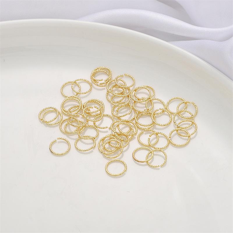 Anillo Twist Relleno de Oro de 14K para Fabricación de Joyería - Espaciador de Diseño Roscado Cerrado/Abierto