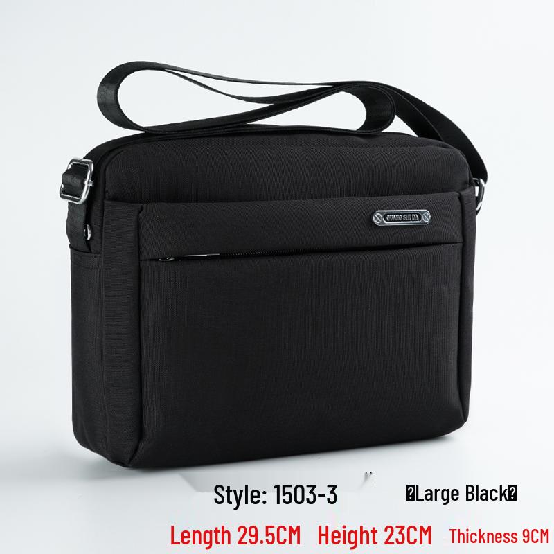 Men's Waterproof Oxford Cloth Crossbody Bag - Fashionable Business Shoulder Bag with Charging Feature