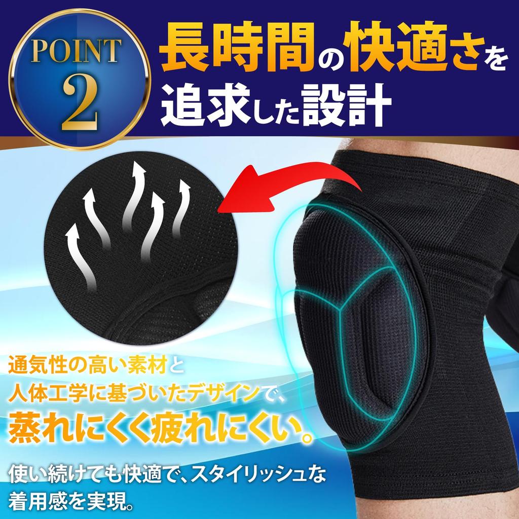 TIMYU Knee Knee Knee Knee Pads of for Shock 3D Stays in High Large Suitable for Indoor and Outdoor Use [Physician-Reviewed] Pads, Protectors,