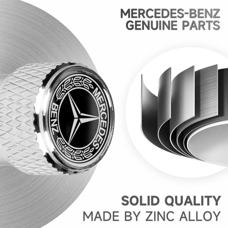 4pcs/set Wheel Tire Valve Stem Cap Dust Cover for Benz AMG W205 W222 W211 W212 W213 W201 W210 W124 W126 W140 Interior Mouldings RX7