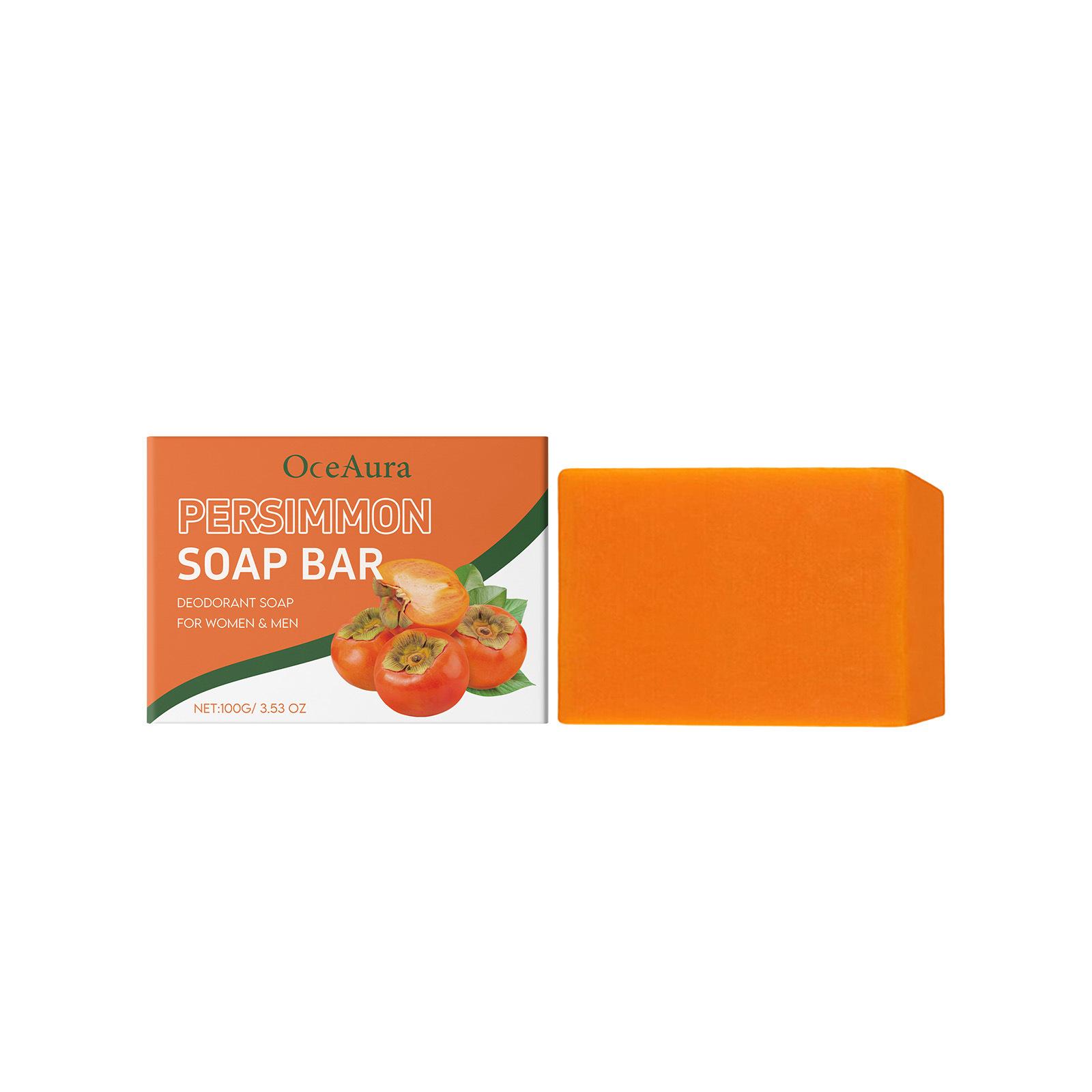 OCEAURA Persimmon Bath Soap Exfoliating Hydrating Refreshing Body Cleansing Soap 1