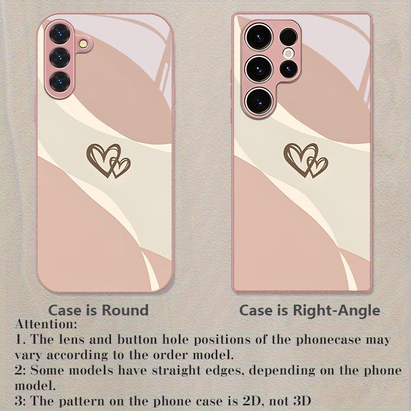 Interwoven Love Printed Pattern Glass Phone Case for Samsung Galaxy S26 S25 S24 S23 S22 S20 fe/plus/Ultra Anti Drop