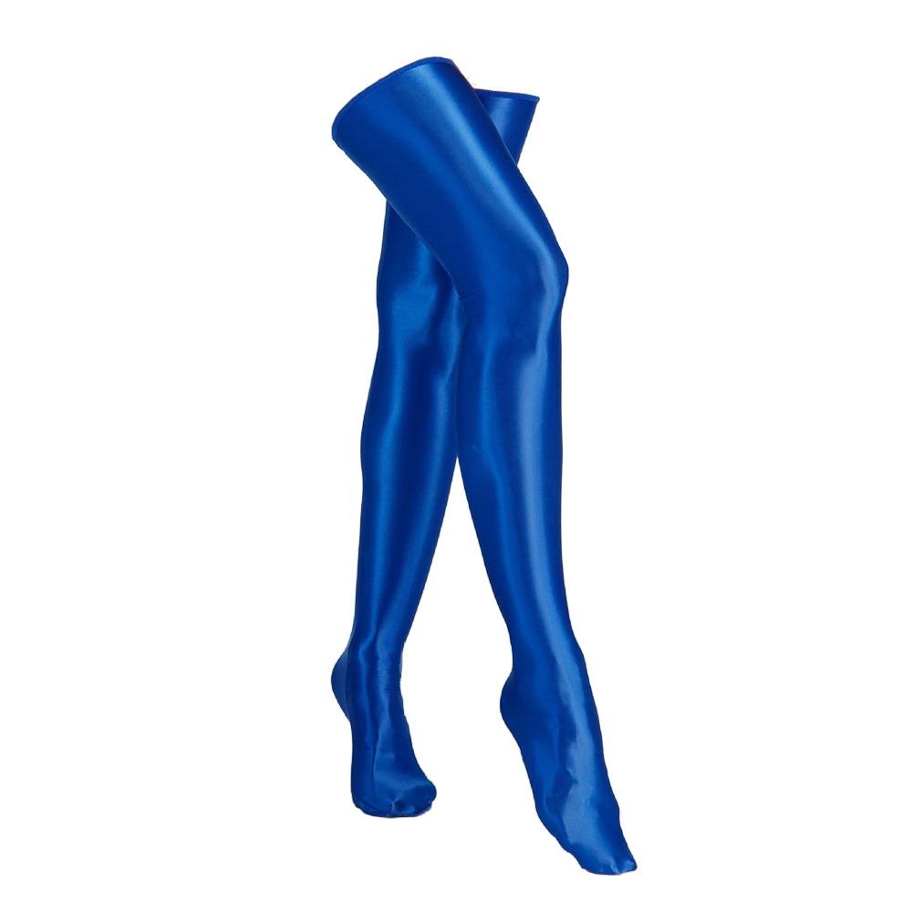 Long Overknee Women Smooth Oil Glossy Socks Elastic Sexy Stockings Oil Socks  Night Club Party