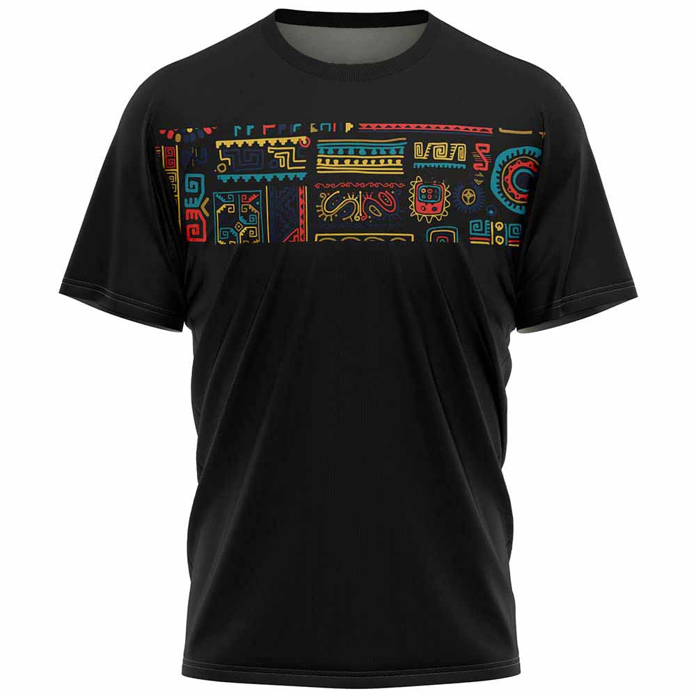 Vintage African Style Ethnic Tribal 3D Print Oversized T-shirts Summer Round Neck Fashionable Casual Short Sleeved Men's T-shirts