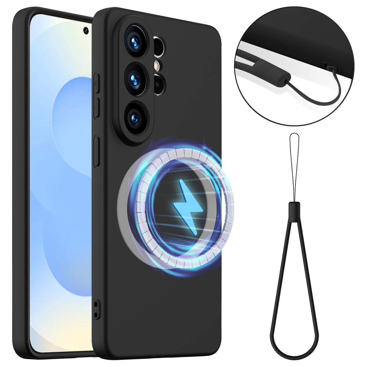 For Samsung Galaxy S26 Ultra Magnetic Case Anti-Drop Liquid Silicone Phone Cover