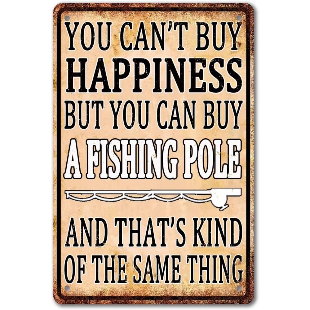 Fishing Wall Decor Rustic Cabin Hunting Fishing Signs Lake House Kitchen Fish Art Freshwater Game Fish Tin Sign Outdoor Decor