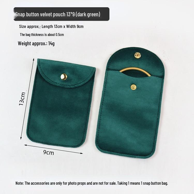 Samt Druckknopf Schmuckbeutel für Ringe & Halsketten - Mini Aufbewahrungsbeutel