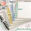 Luxuriöses quadratisches Ringbuch-Notizbuch aus PVC-Leder, herausnehmbar, minimalistischer Stil