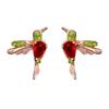 Colorful Hummingbird Shaped Ear Cuff Earrings Sparkly Animal Ear Clips for Women