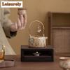 Chinese Bamboo Teapot Warmer Coffee Pots Candle Base Heater Stove Teapot Tea Stove Milk Warmer Stand Kung Fu Set Accessories