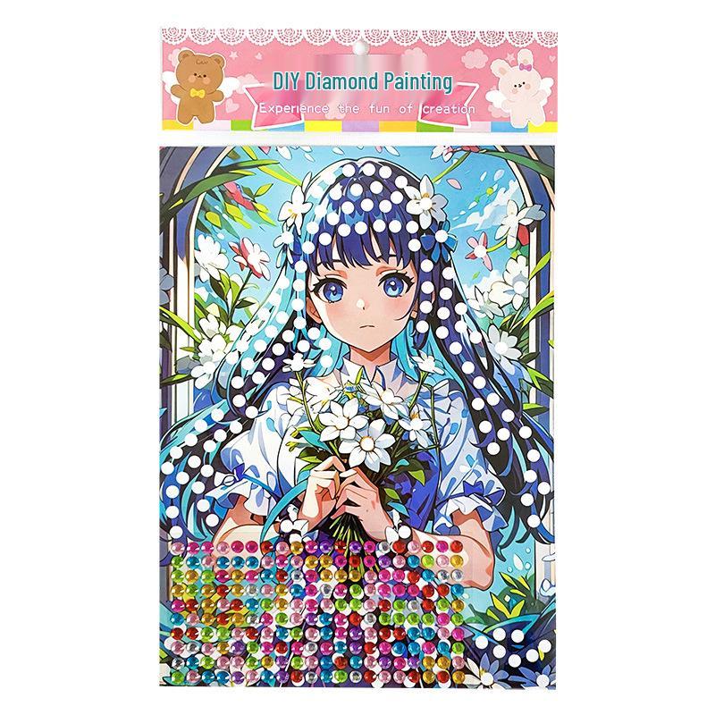 Kids' Cartoon DIY Acrylic Gem Stickers: Fun Educational Diamond Stickers for Girls