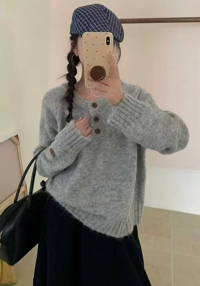 Autumn & Winter Korean Style Age-Reducing Knit Pullover Sweater for Women