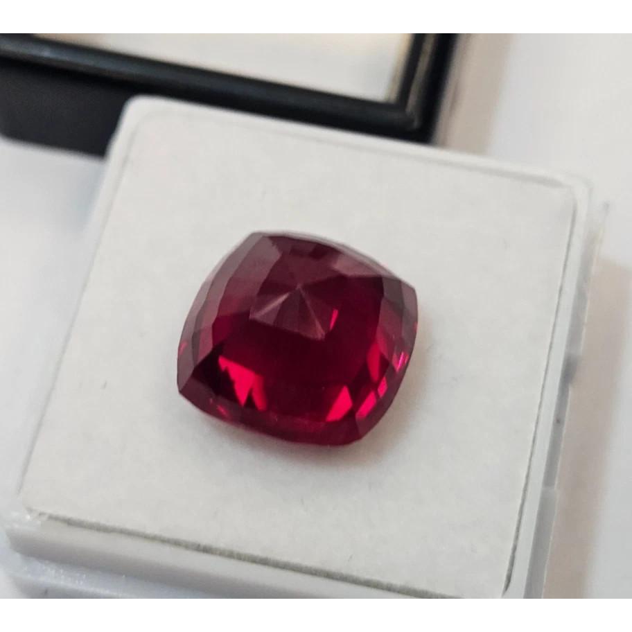 Beautiful Red Ruby Mozambique Cushion Cut 11-12 Ct Certified Loose Gemstone