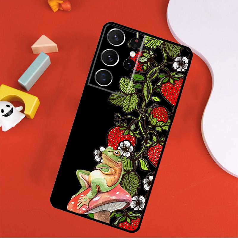 Hippie Mushroom Frog Shrooms Phone Case For Samsung Galaxy S25 Ultra S9 S10 S20 FE S21 S22 S23 S24 Plus S24 Ultra Cover