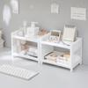 Office Desk Organizer, Double Layer Desktop Storage Rack for Stationery Supplies, Multifunctional Space Saving PP Material