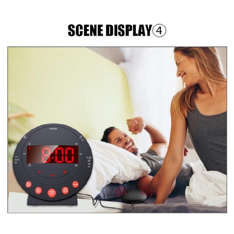 Extra Loud Alarm Clock with Bed Shaker for Heavy Sleepers Adults Kids Teenagers