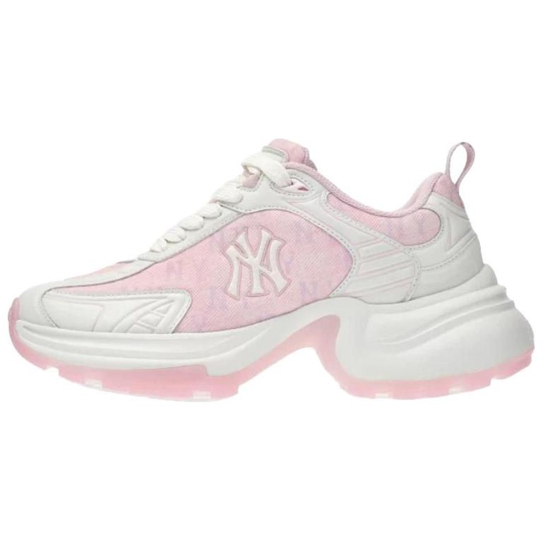 

MLB New York Yankees Slip Resistant Abrasion Resistant Low top Chunky Sneakers Unisex Pink 3ASHW065N-50PKS 38.5