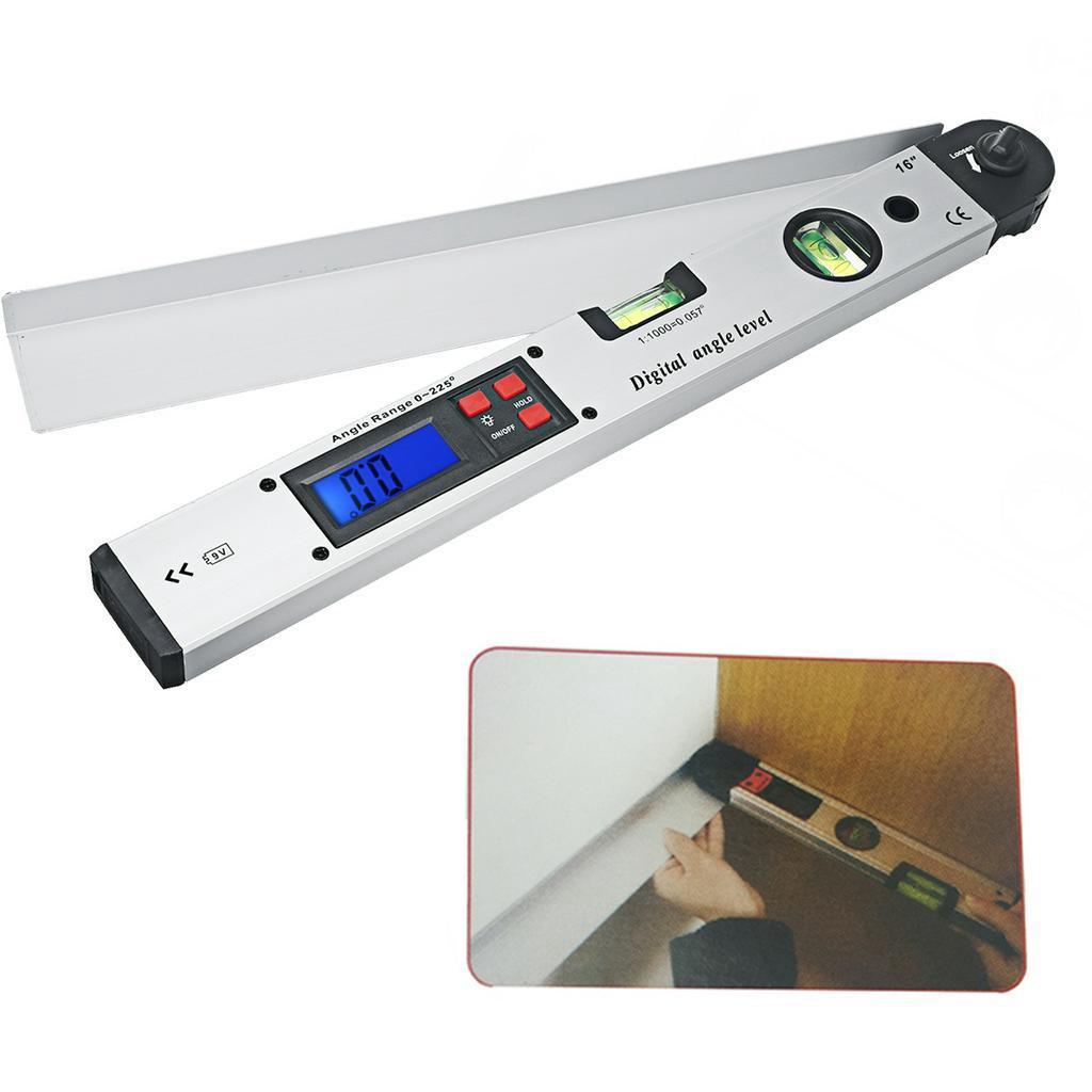 Electronic Protractor Angle Finder 250/400mm with LCD Display 0-225 Degree Digital Angle Level Meter Angle Finder Gauge