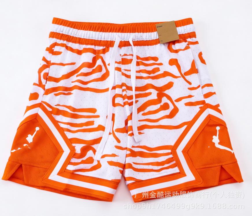 New 2026 summer loose and quick-drying men's AJ basketball shorts printed trendy sports casual pants source wholesale