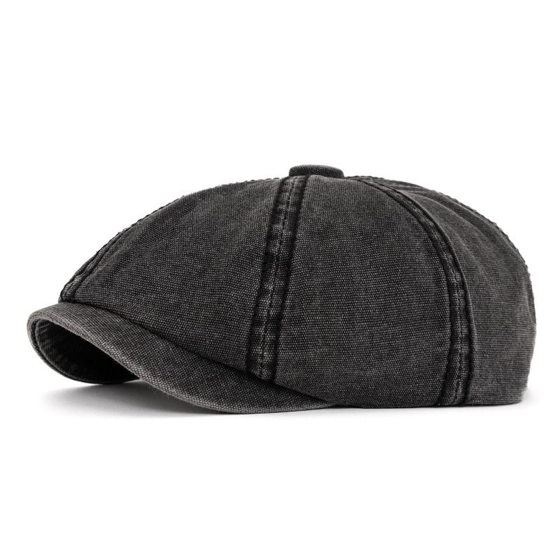 Cotton Octagonal Cap Men British Vintage Newsboy Cap Berets Paintsman Cap