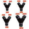 AN4 AN6 AN8 AN10 Y Adapter Block Male Thread Fuel Hose Fitting Adapter Tee Fluid Oil Pipe Air Line Joint Universal Aluminium