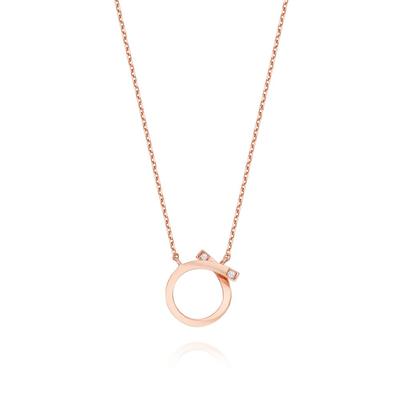 [Stonehenge]] Silver Cubic Necklace Sc24B25E