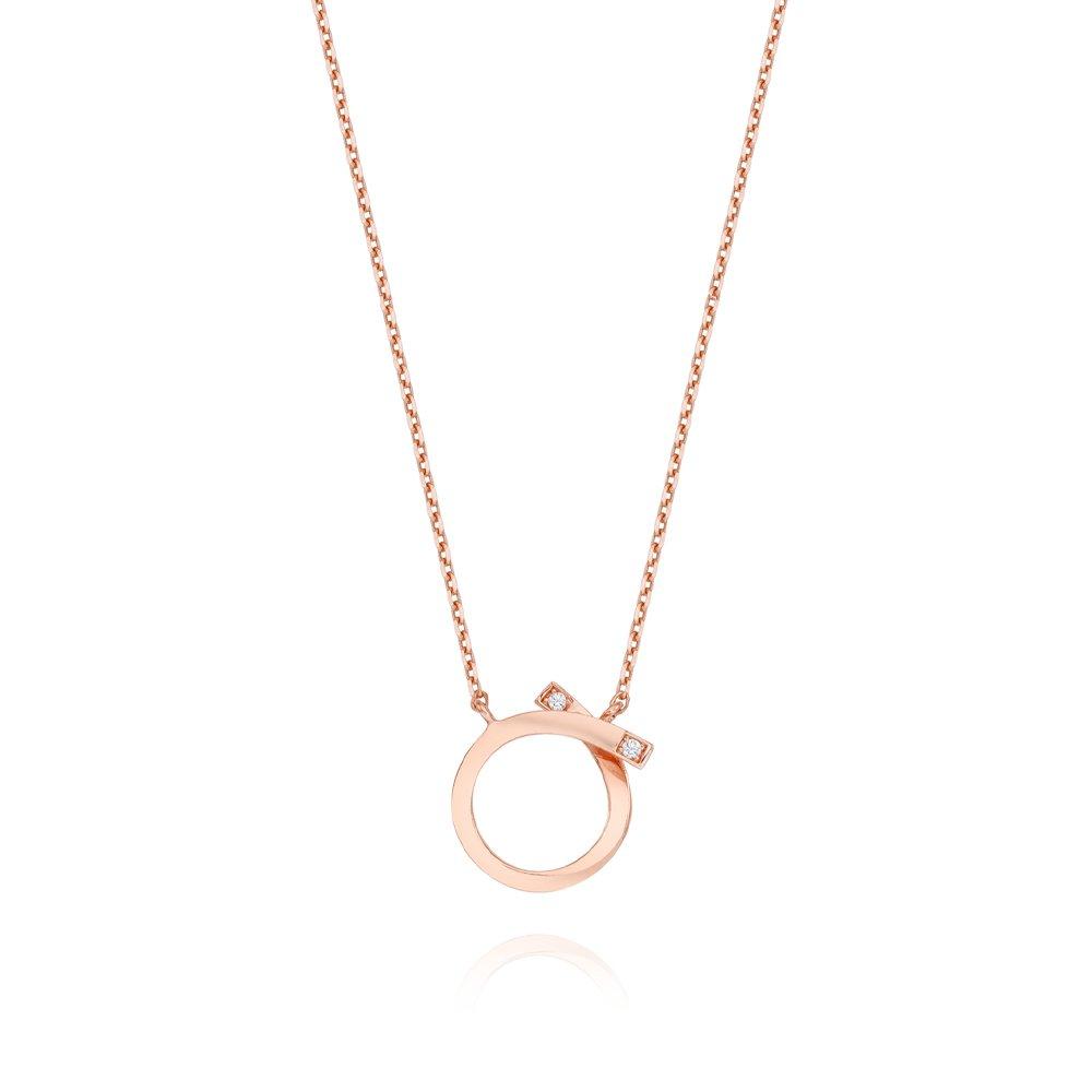 [Stonehenge]] Silver Cubic Necklace Sc24B25E