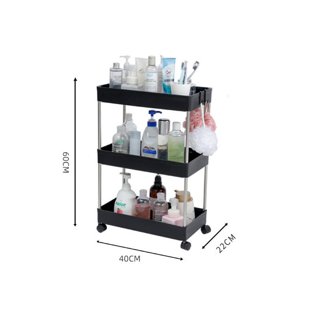 Portable Multi-Layer Bathroom & Kitchen Storage Trolley