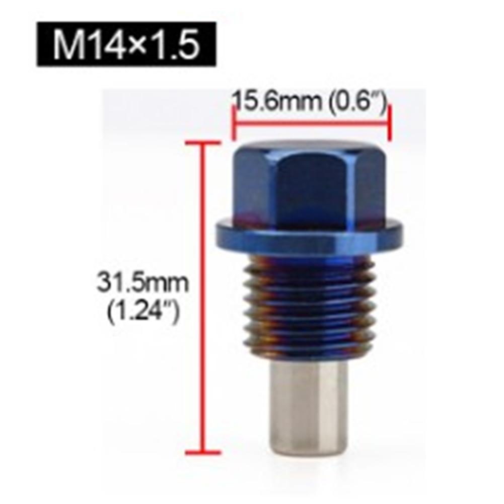 Aluminiumlegering Magnetisk Oljetråg Sump Återflöde Avtappningsplugg Nippel Adapter M14x1.5