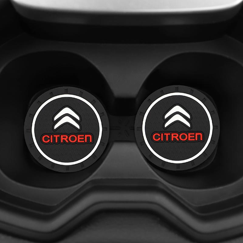 Tapis de Porte-Gobelet en Gel de Silice Souple Accessoires Auto Pour Citroen C1 DS3 C2 C3 Vts C4 Saxo C4L C5 C6 C8 Xsara C3-XR